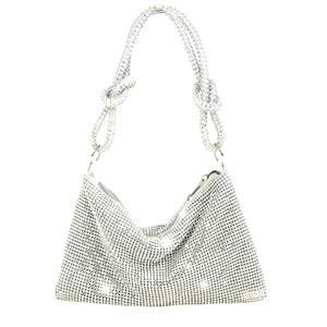 Sparkly rectangular shape slouchy sexy purse